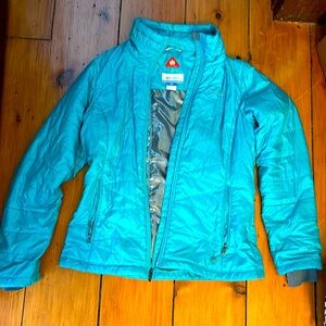 Turquoise Columbia Omniheat women’s size medium winter coat